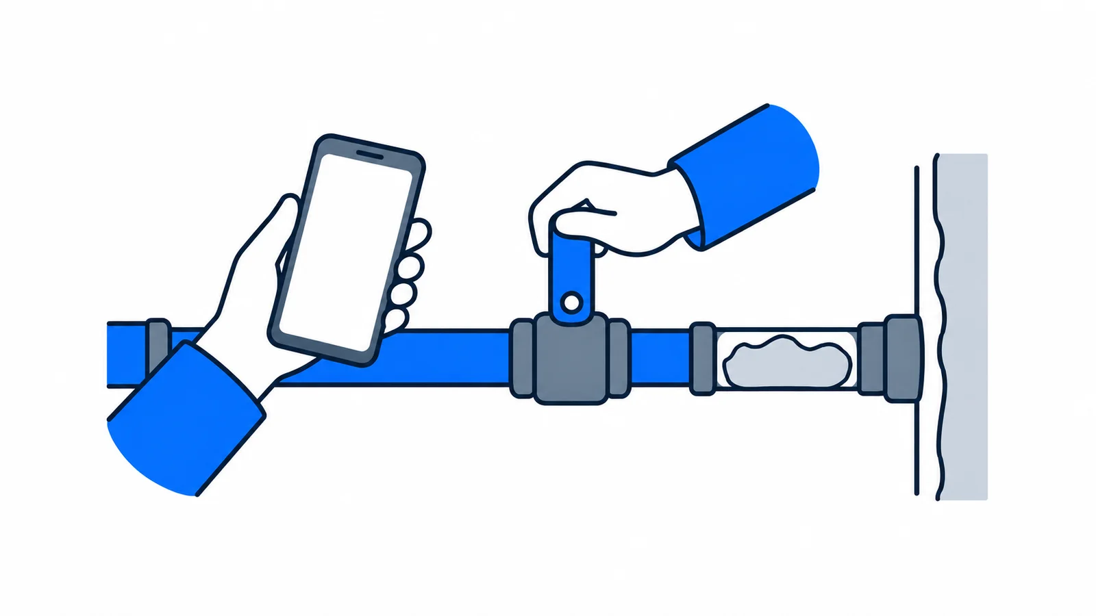 Illustration about Frozen water pipes: how to limit the damage