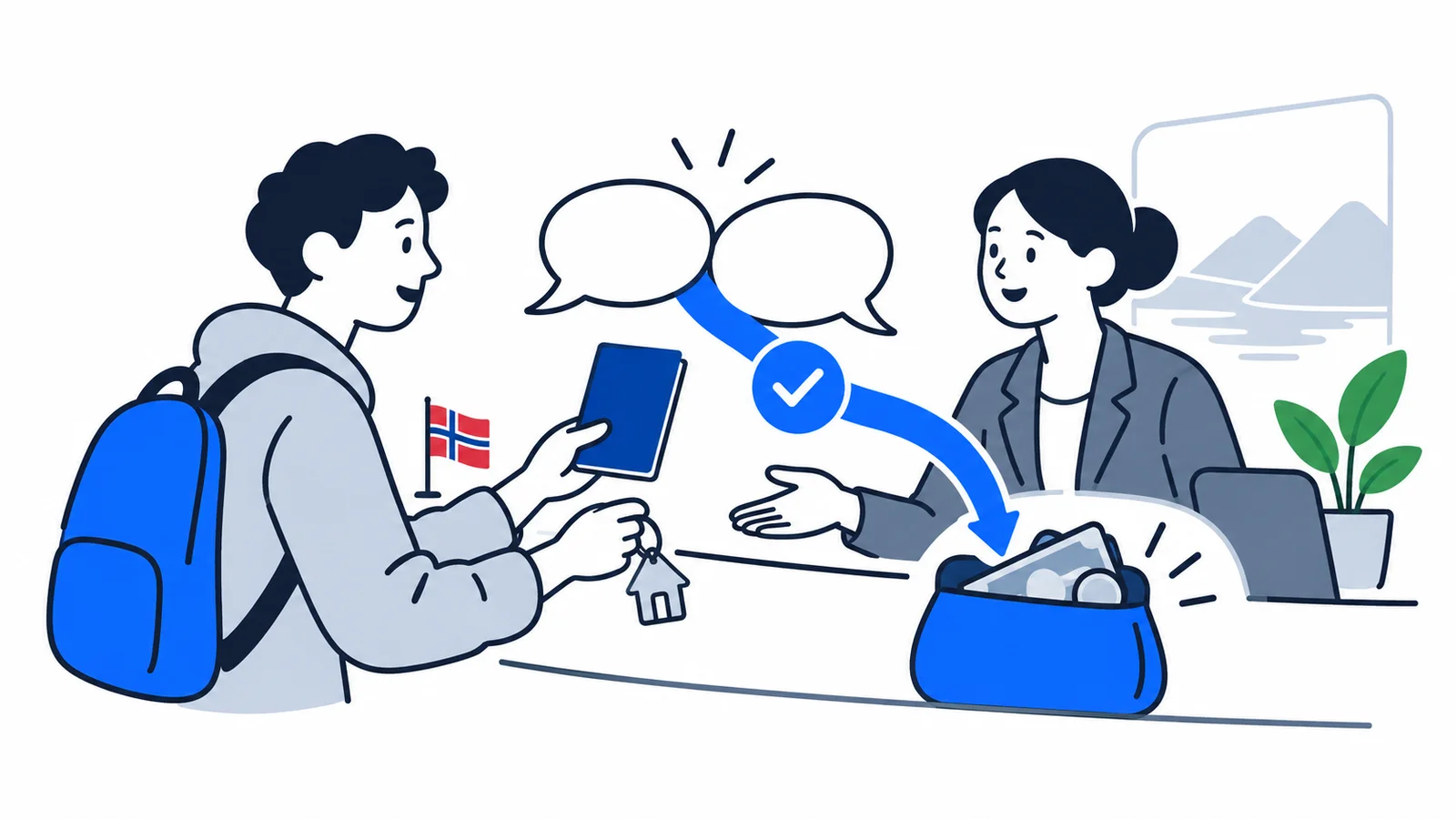 Illustration about How to open a bank account in Norway as a newcomer