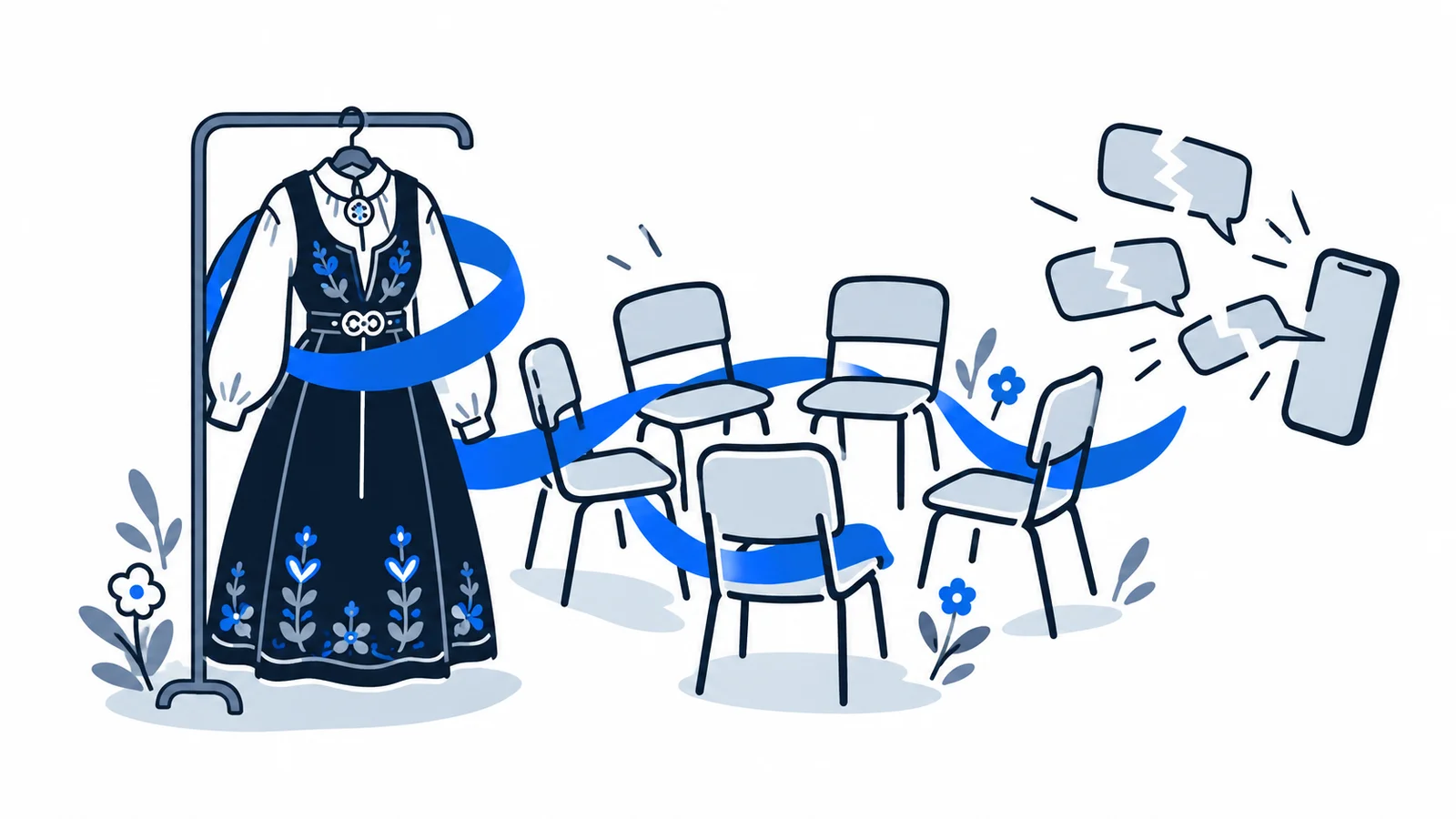 Illustration about Racism against Grace Bullen after 17 May bunad video