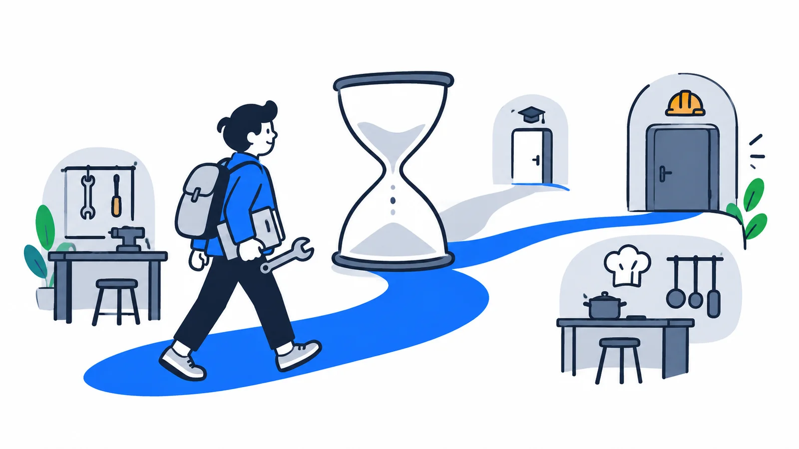 Ілюстрація про Віза для пошуку роботи для кваліфікованих працівників 2026