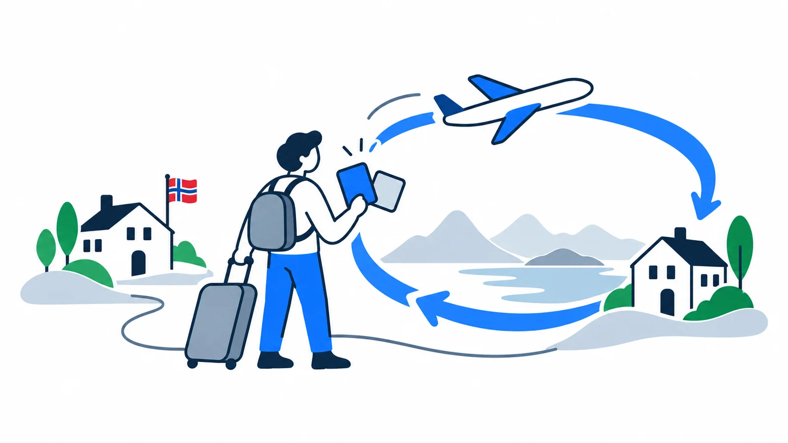 Illustration about Travel with residence permit 2026: check before airport