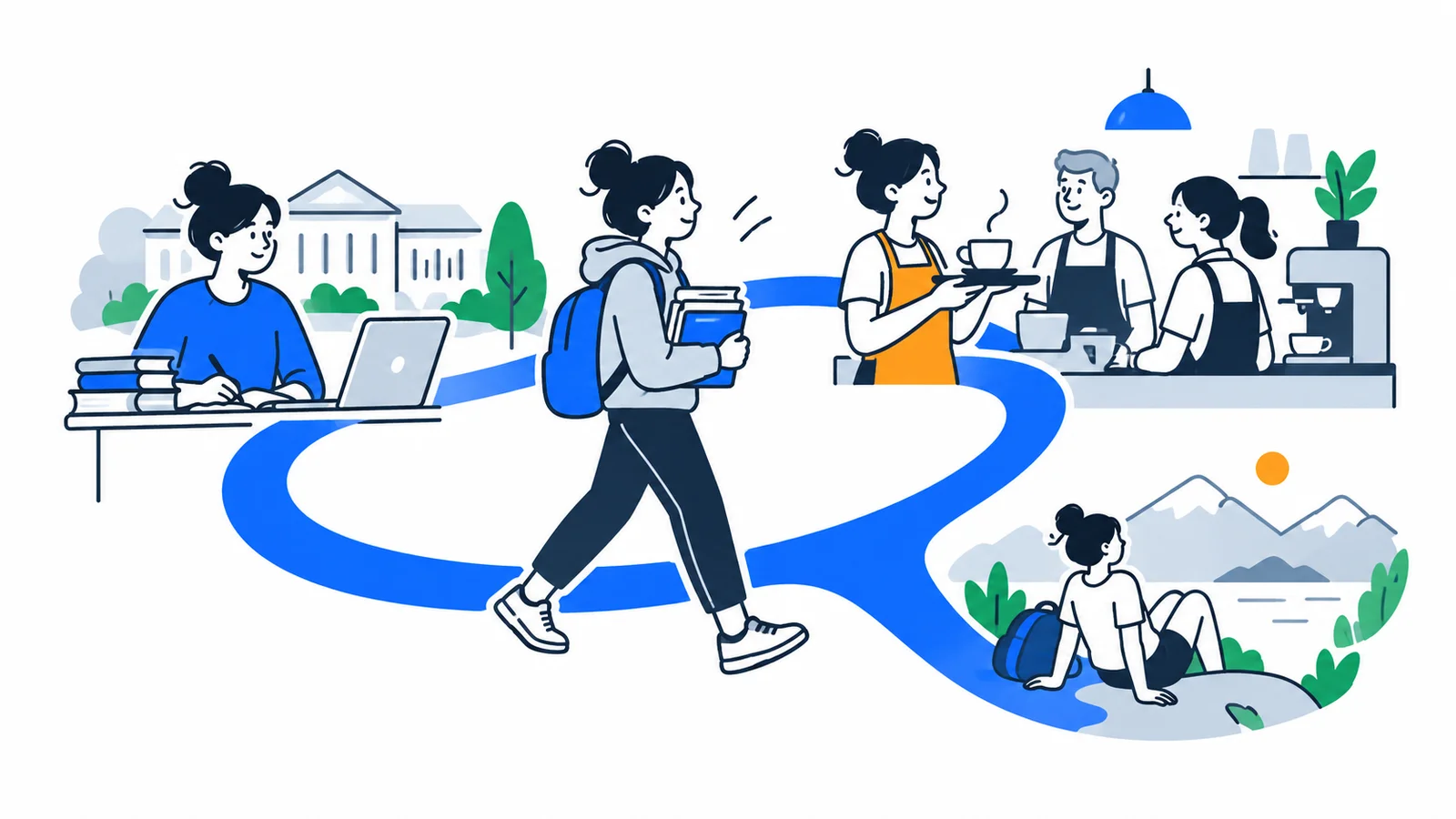 Illustration about Part-time work as a student in Norway: hours, tax, and rights