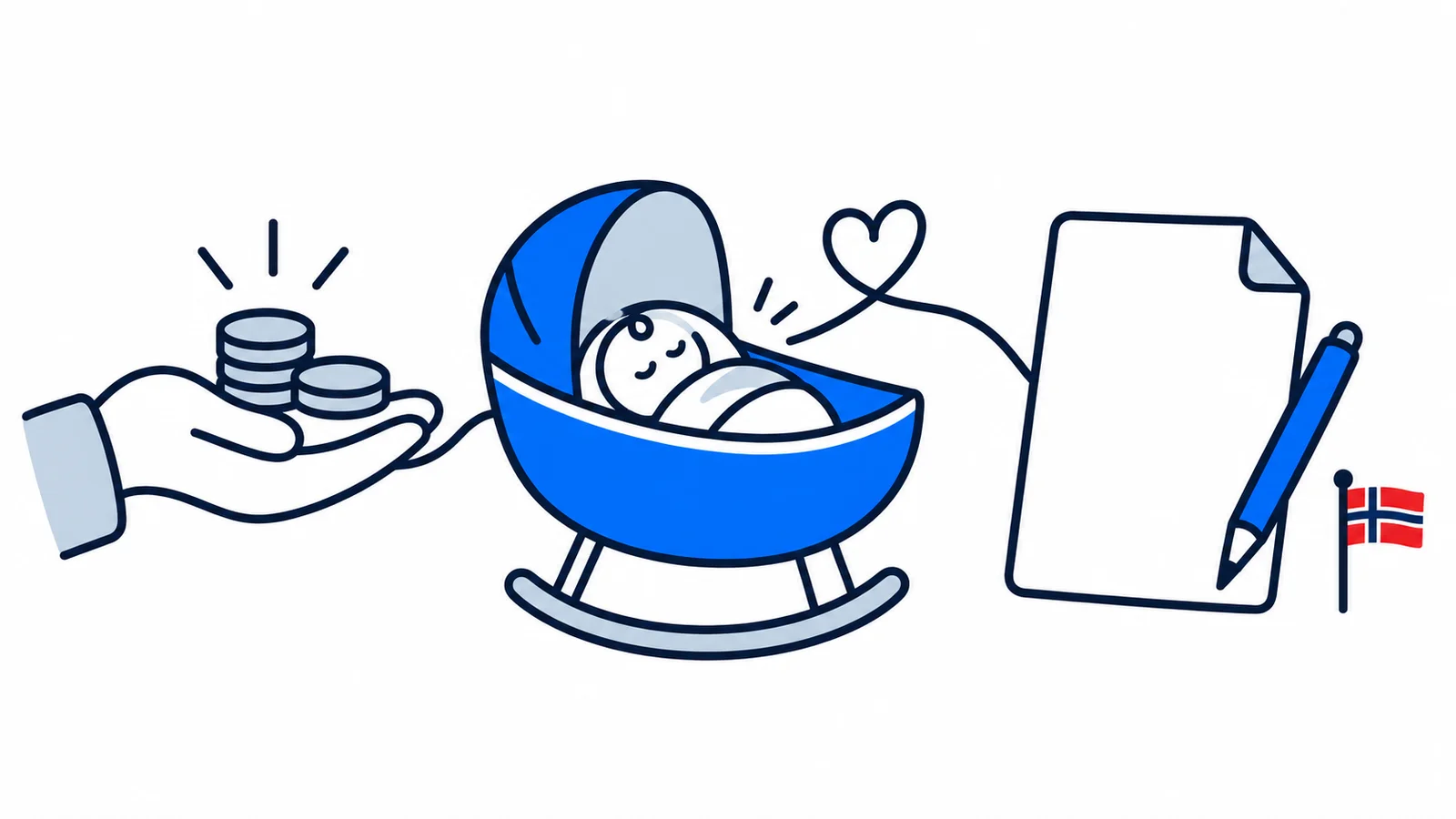 Illustration about Engangsstønad 2026: choose correctly and apply to Nav