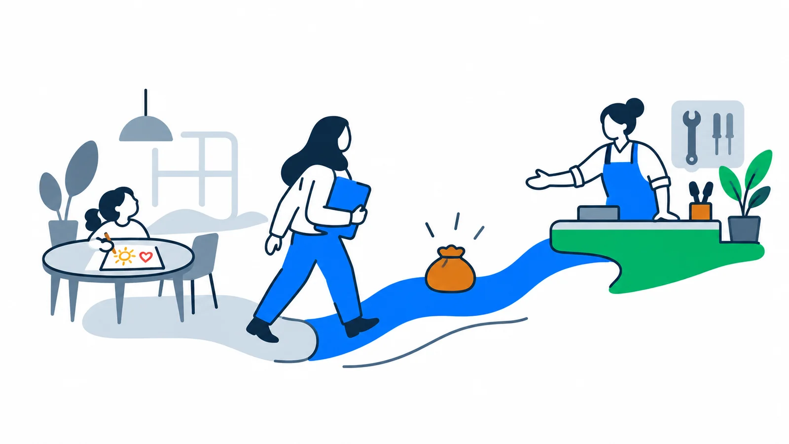 Illustration about Jobbsjansen: The Path to Employment for Immigrant Women