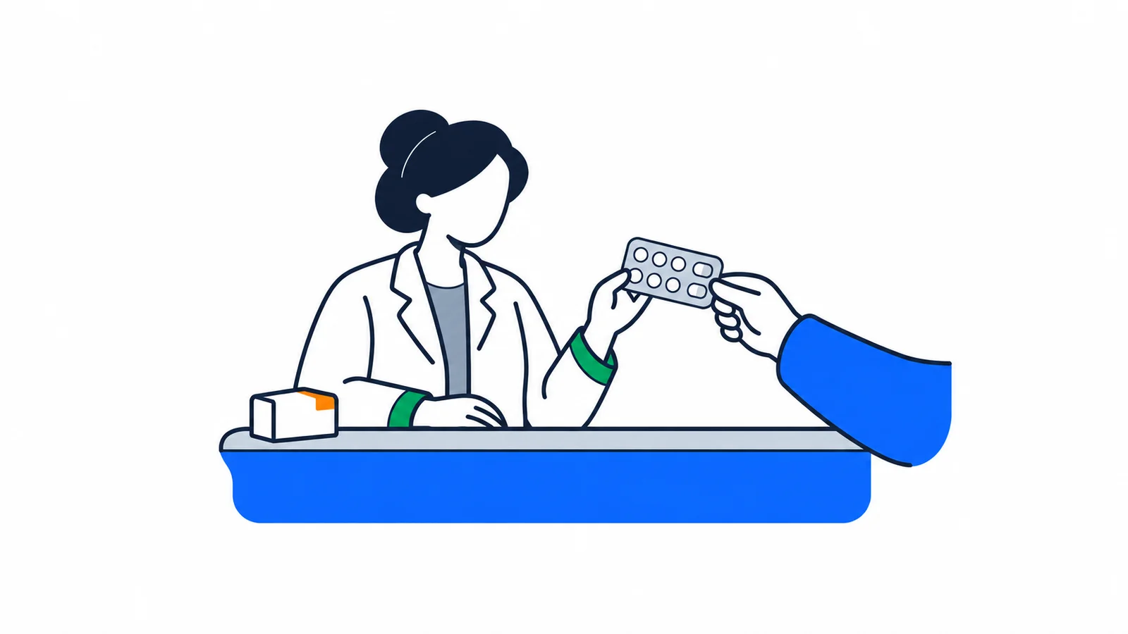 Illustration about Expired prescription: can a pharmacy supply medicine