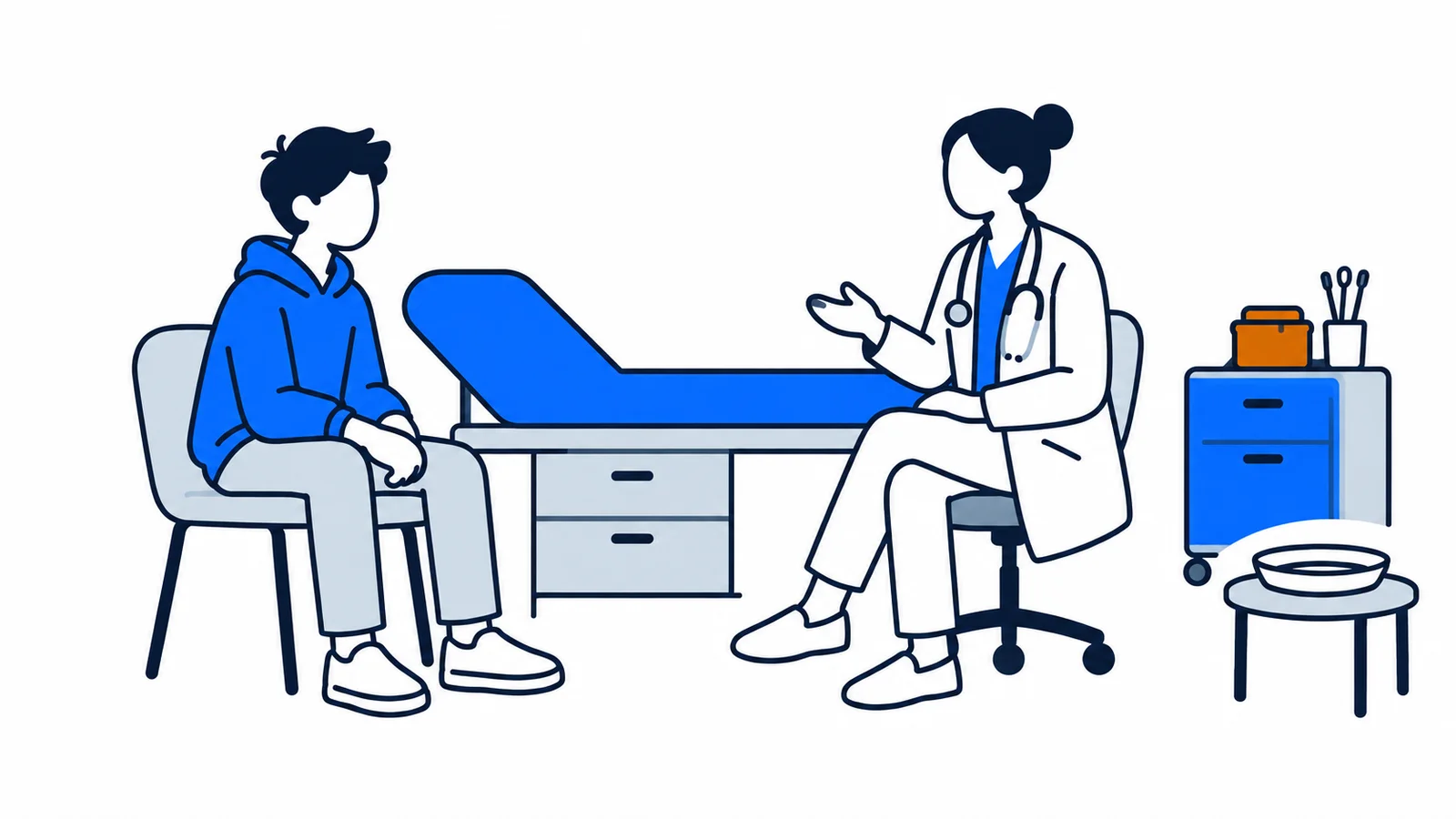 Illustration about Free doctor visits for 16- and 17-year-olds from August 2026