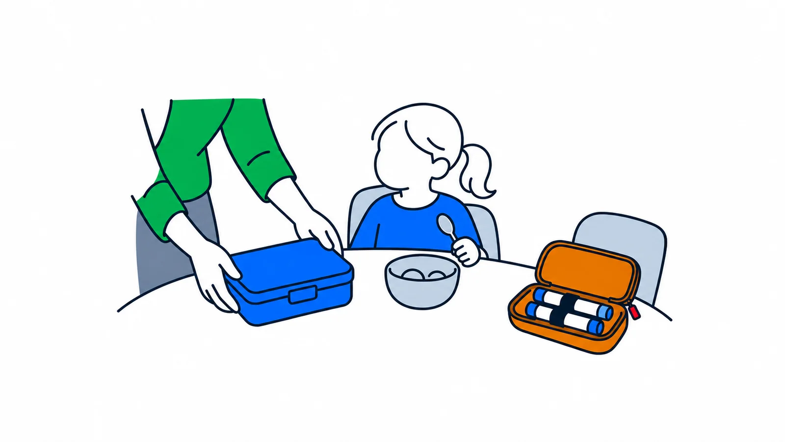 Illustration about Food allergy at kindergarten and school: plans, food and medicines