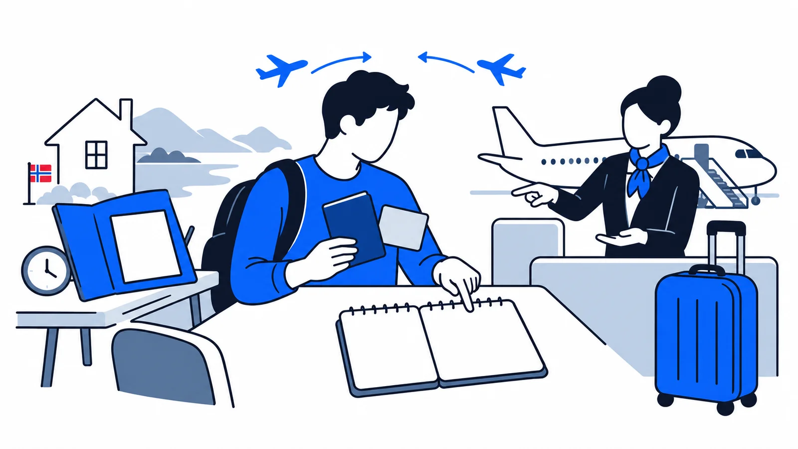 Illustration about Can you travel outside Norway while your application is being processed