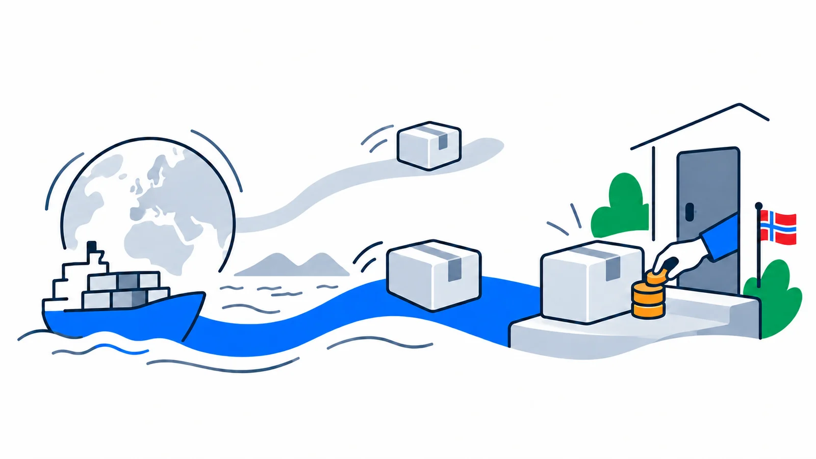 Illustration about Customs and VAT on packages from abroad: VOEC explained