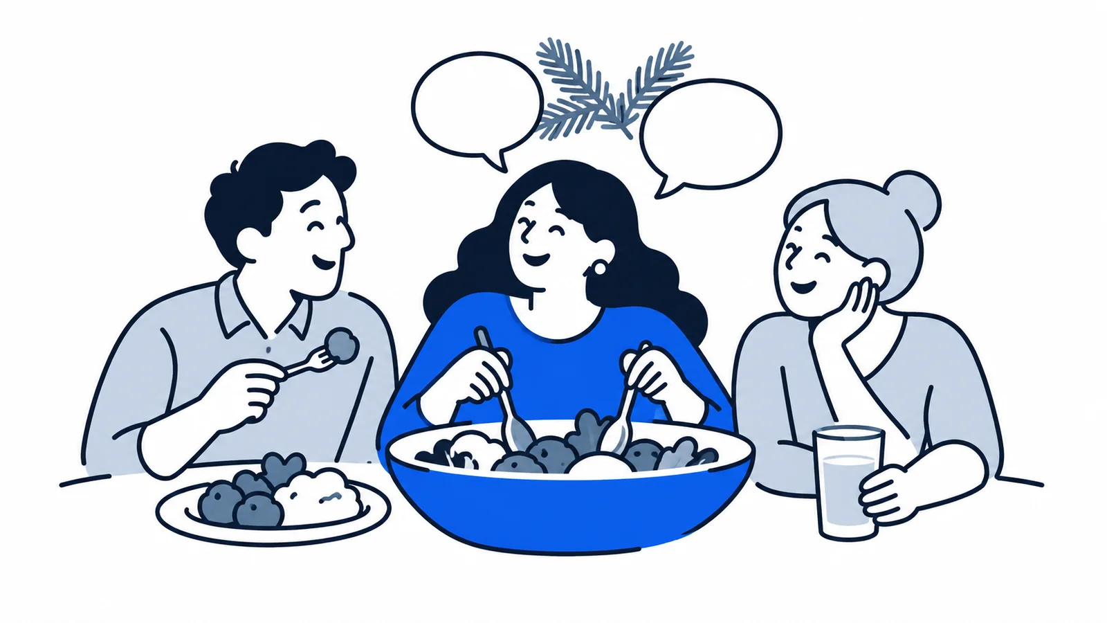 Illustration about Workplace julebord: food, alcohol and attendance