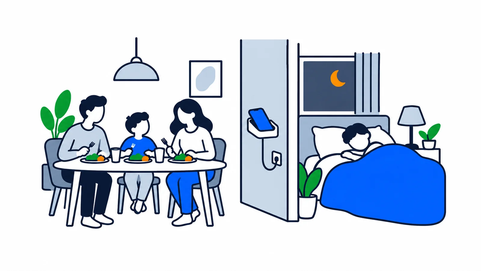 Illustration about Screen time guidance for children and teens 2026: age guide