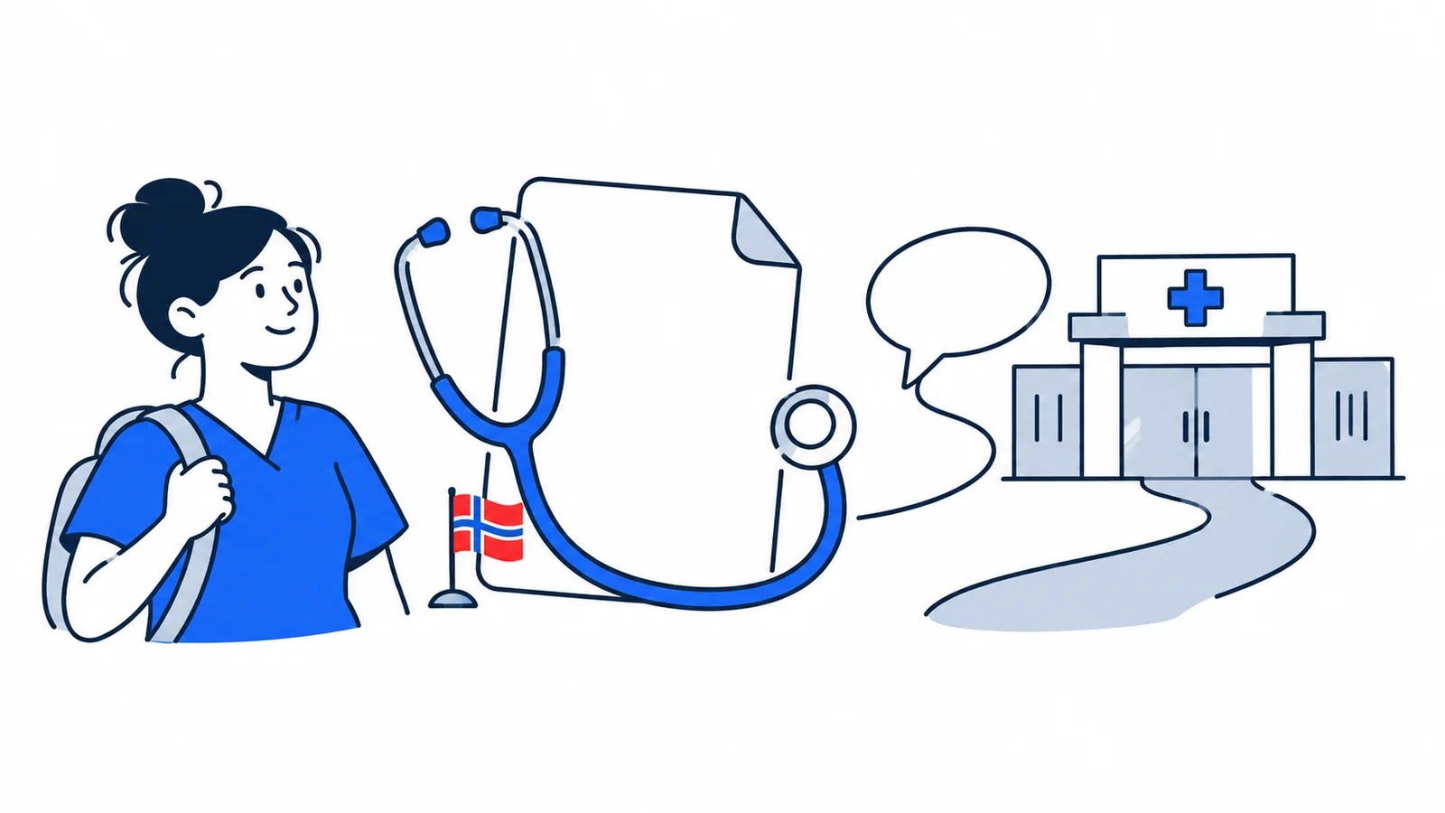 Illustration about Nurse in Norway: plan your first job in 2026