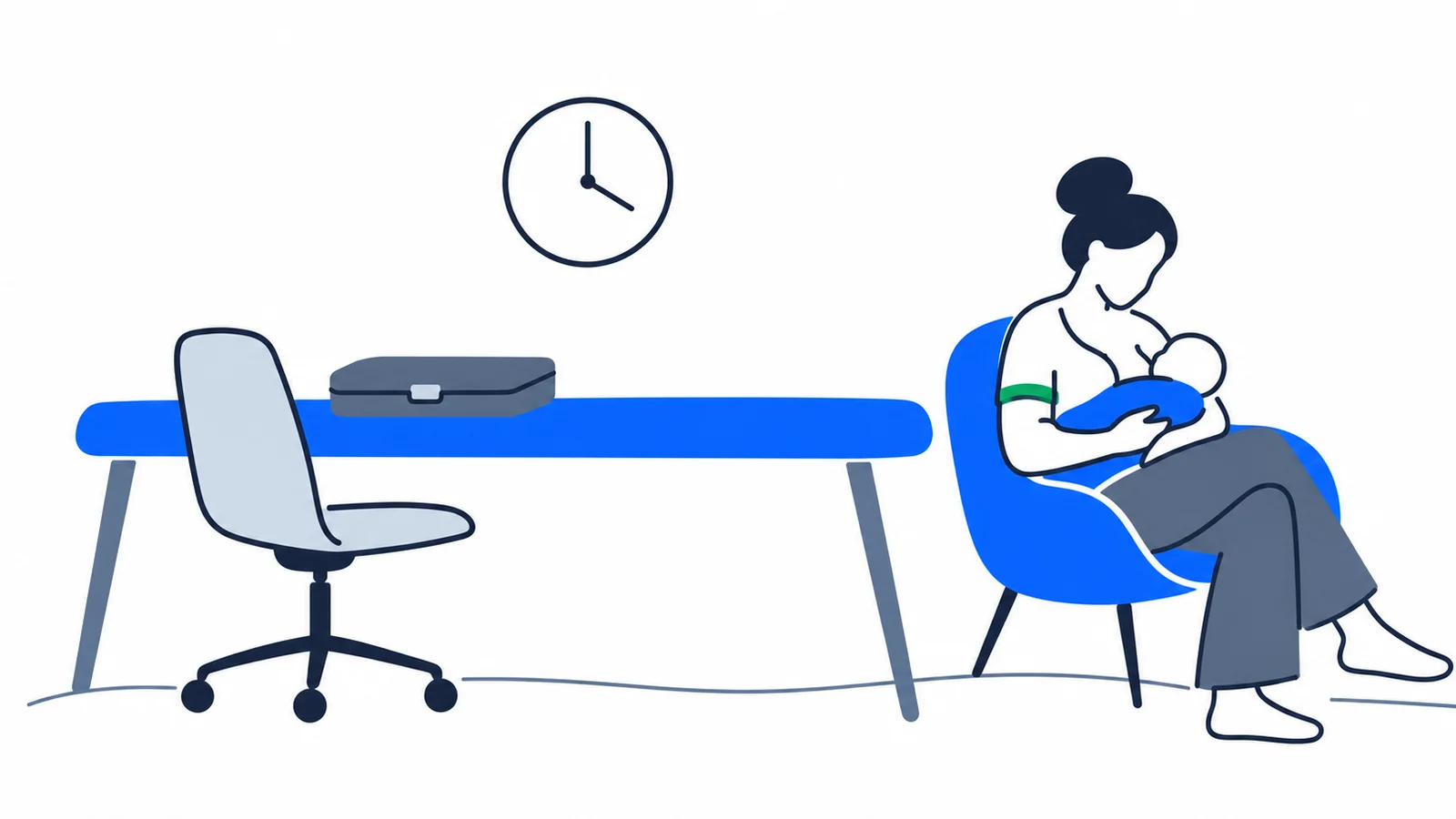 Illustration about Breastfeeding breaks at work: when are they paid