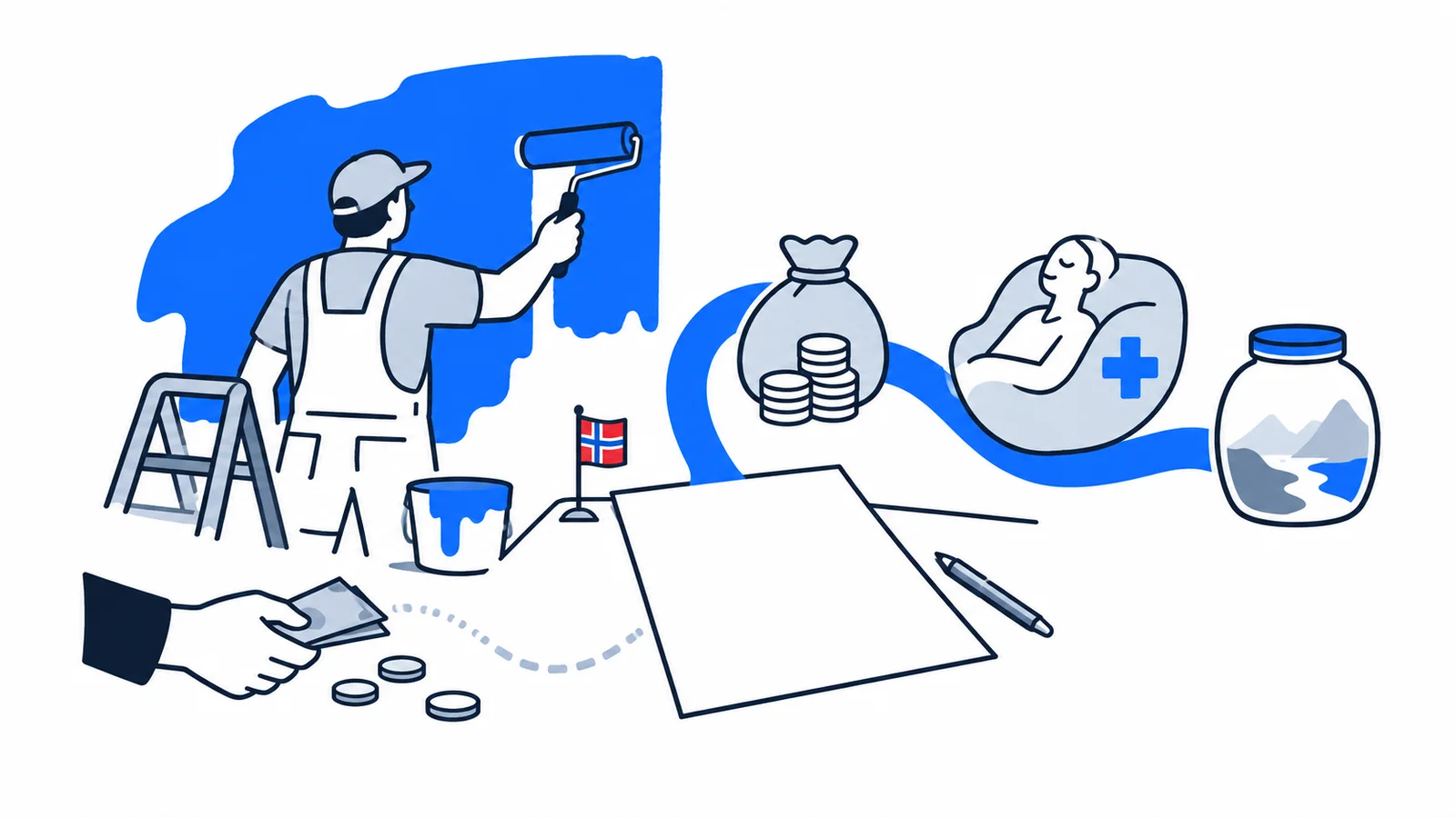 Illustration about Undeclared work in Norway 2026: risks, rules and rights