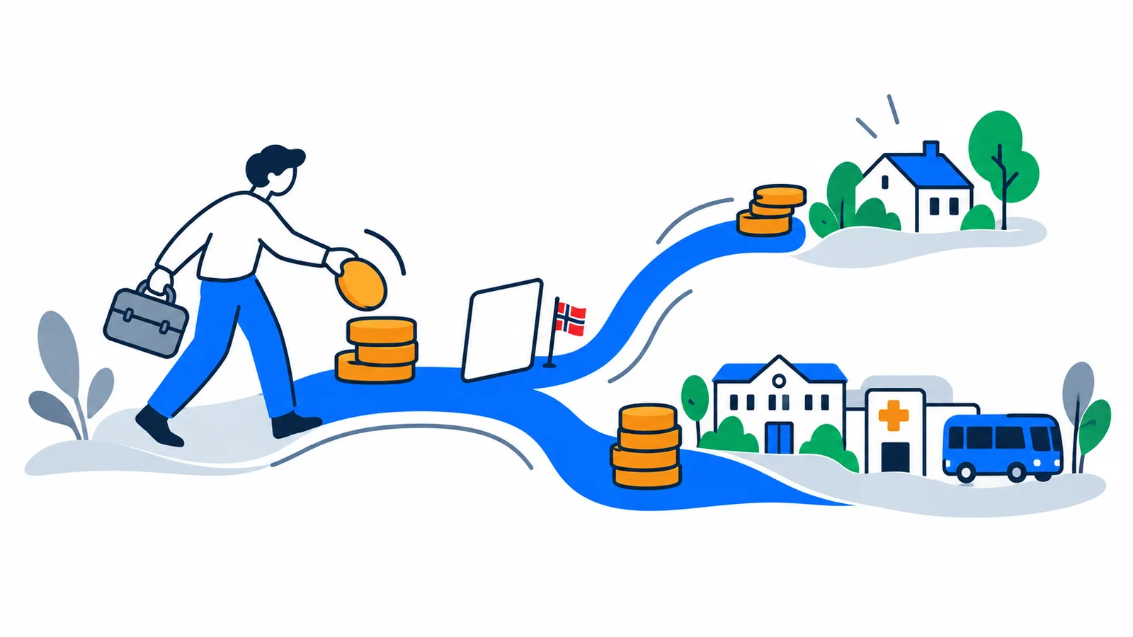 Illustration about Tax in Norway simply explained for immigrants