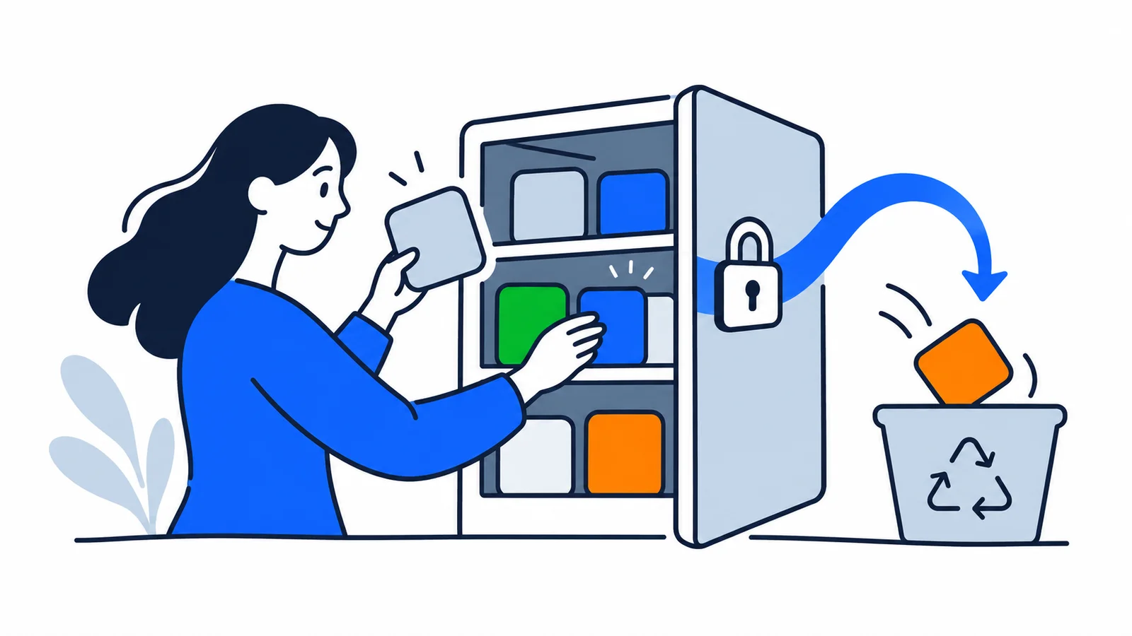 Illustrasjon om GDPR og personvern i Norge: innsyn, retting og sletting av data