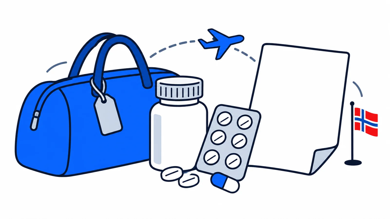 Illustration about Schengenattest: taking medicines on your trip
