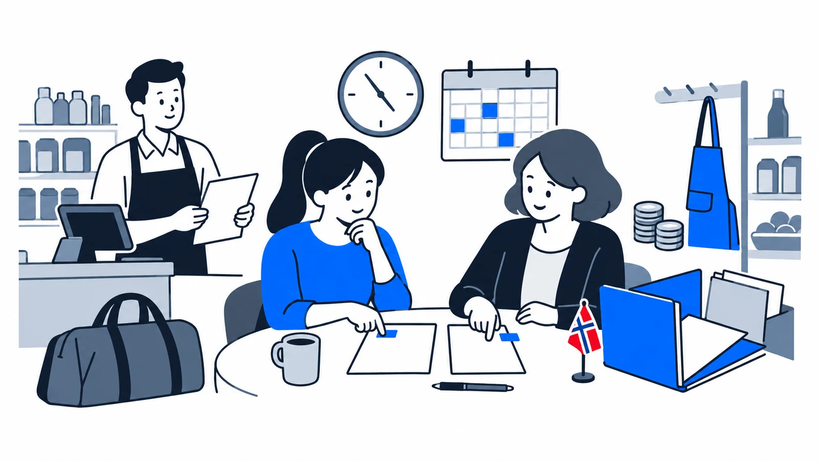 Illustration about Employment contract in Norway: what to check before signing