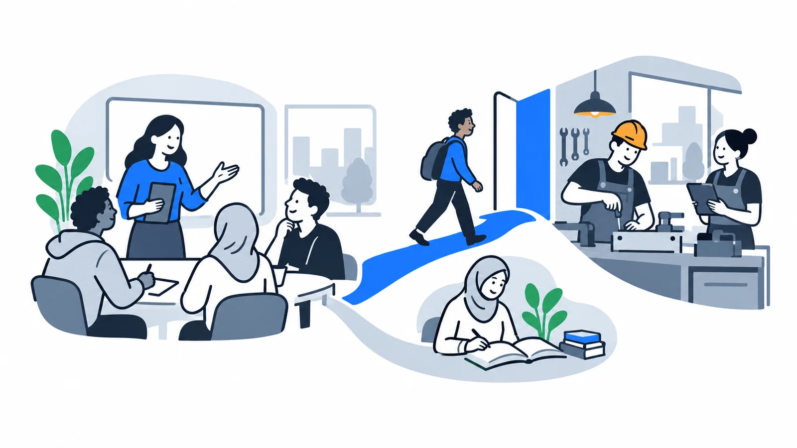 Illustration about Four in ten refugees straight into work in 2025 – the numbers explained