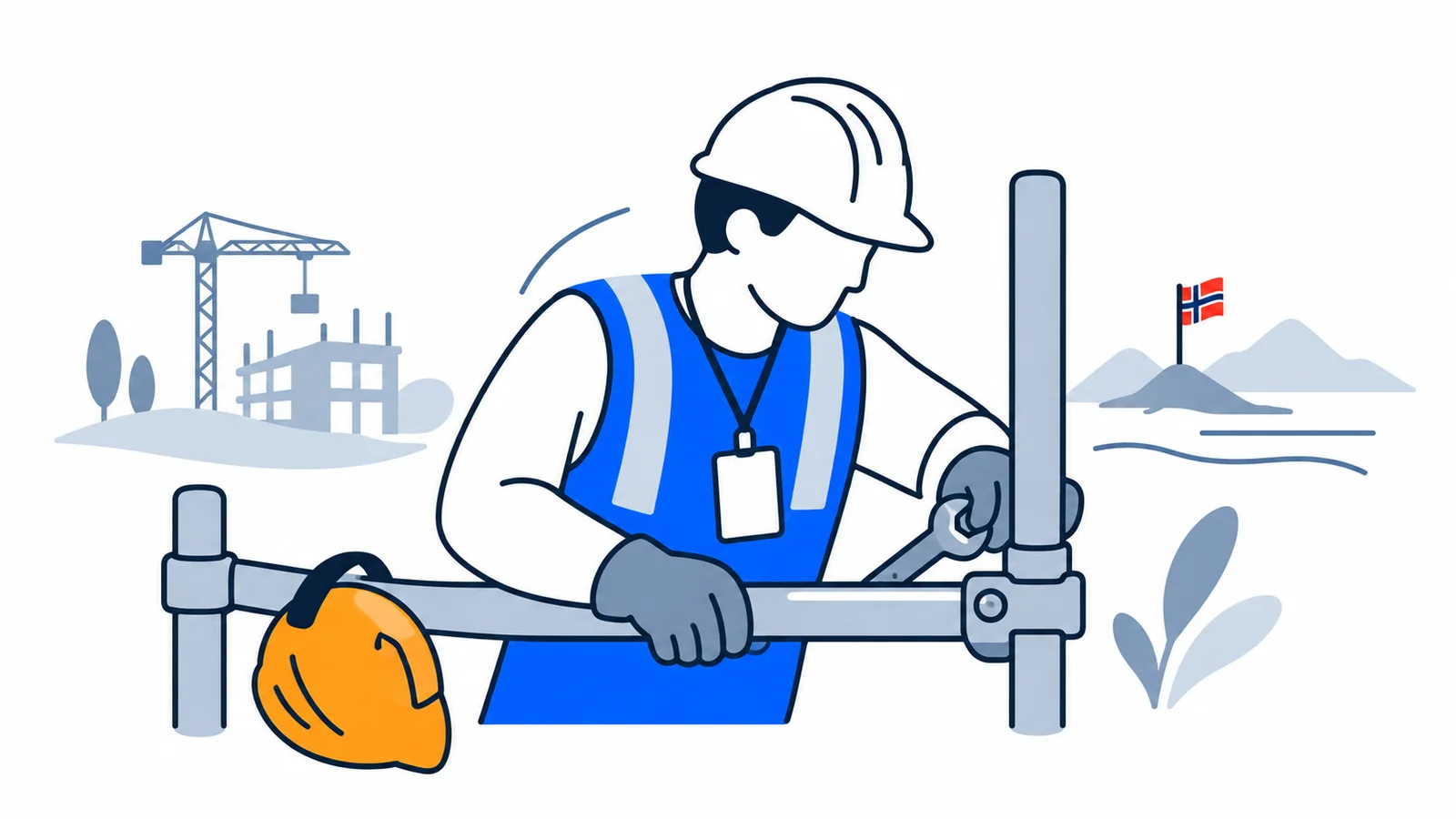 Illustration about HMS-kort (construction card): who needs it and how to get it
