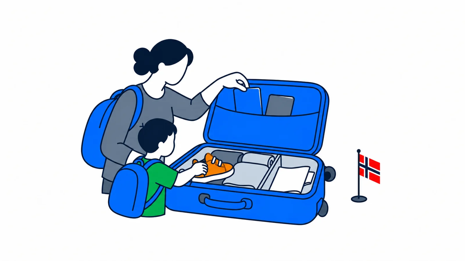Illustration about Travelling with a child and one parent in 2026: consent and documents
