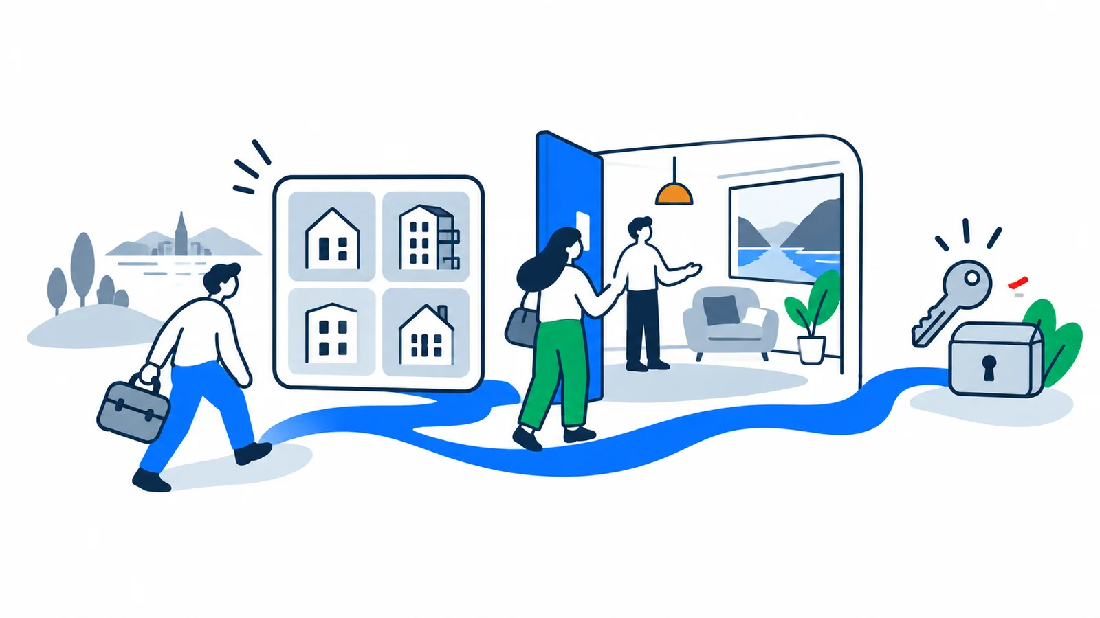 Illustration about How to find rental housing in Norway: from search to viewing