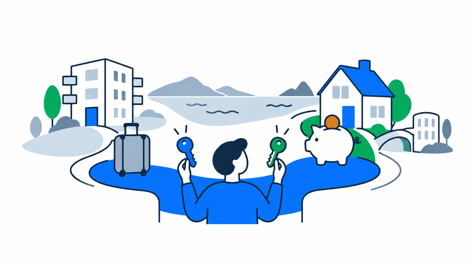 Illustrasjon om Leie eller eie bolig i Norge: full guide for nykommere