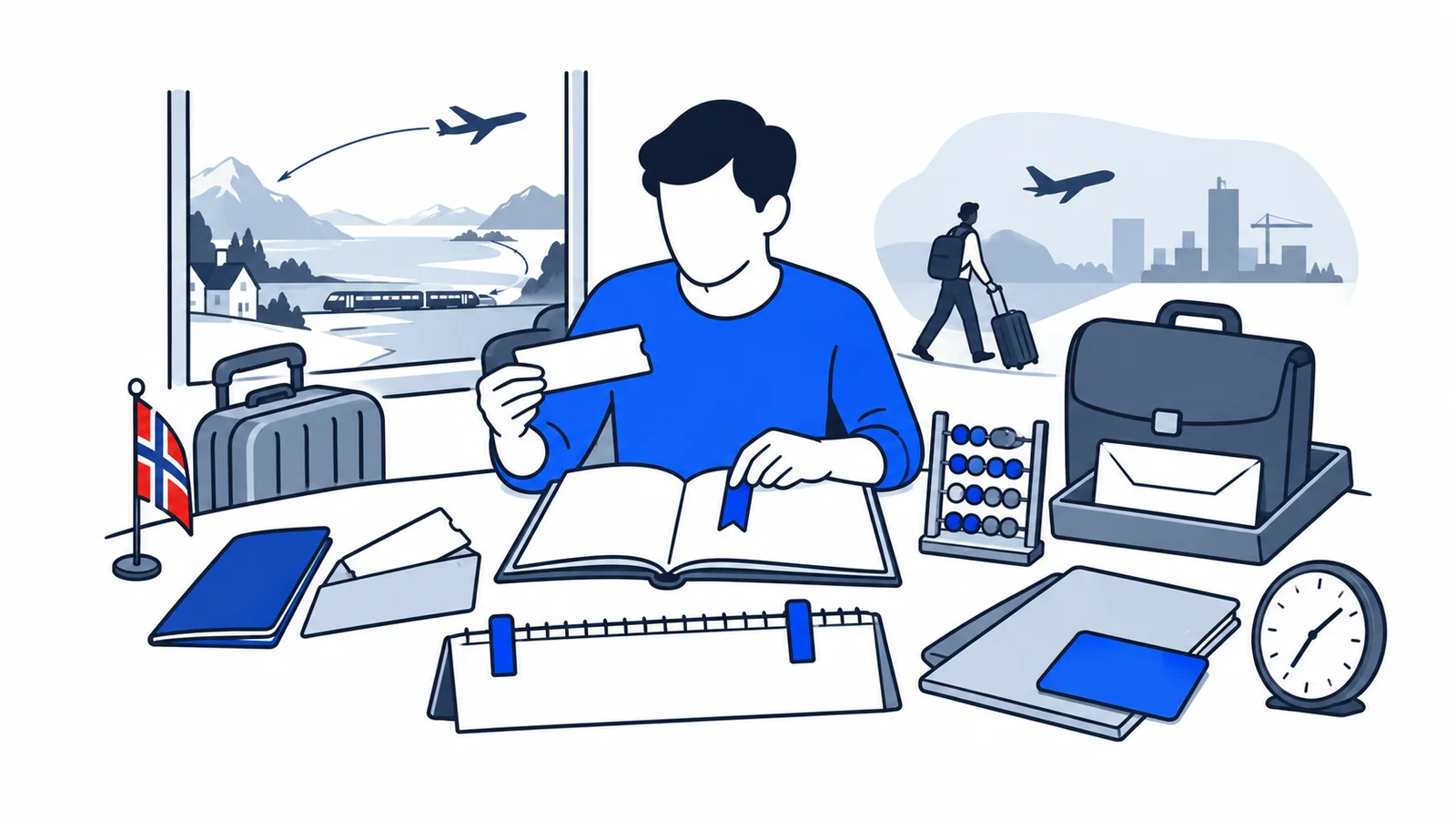 Illustration about Time Abroad Before Permanent Residence: Keep a Travel Log
