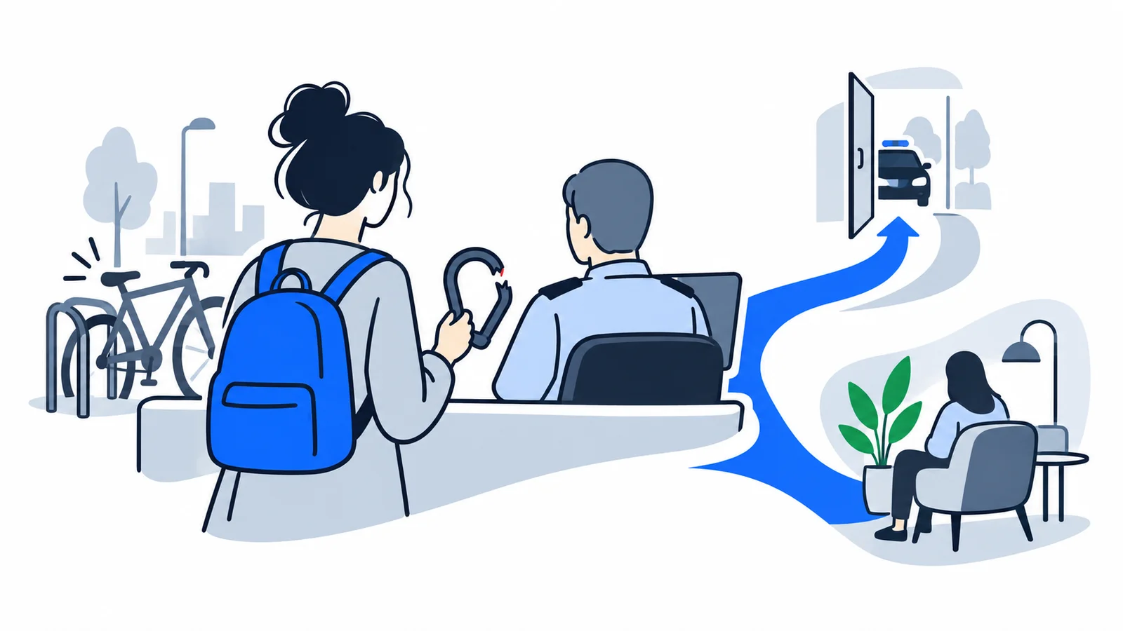 Illustration about Report a Crime to the Police in Norway: How to Report