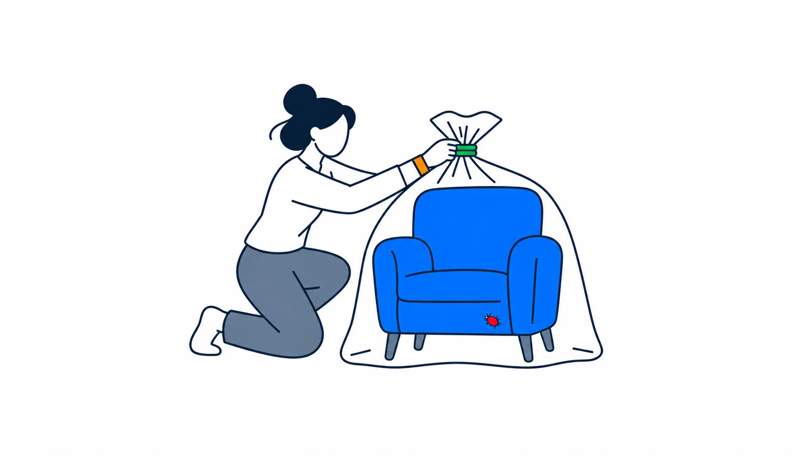 Illustration about Bedbugs in your rented home: notice, treatment and liability