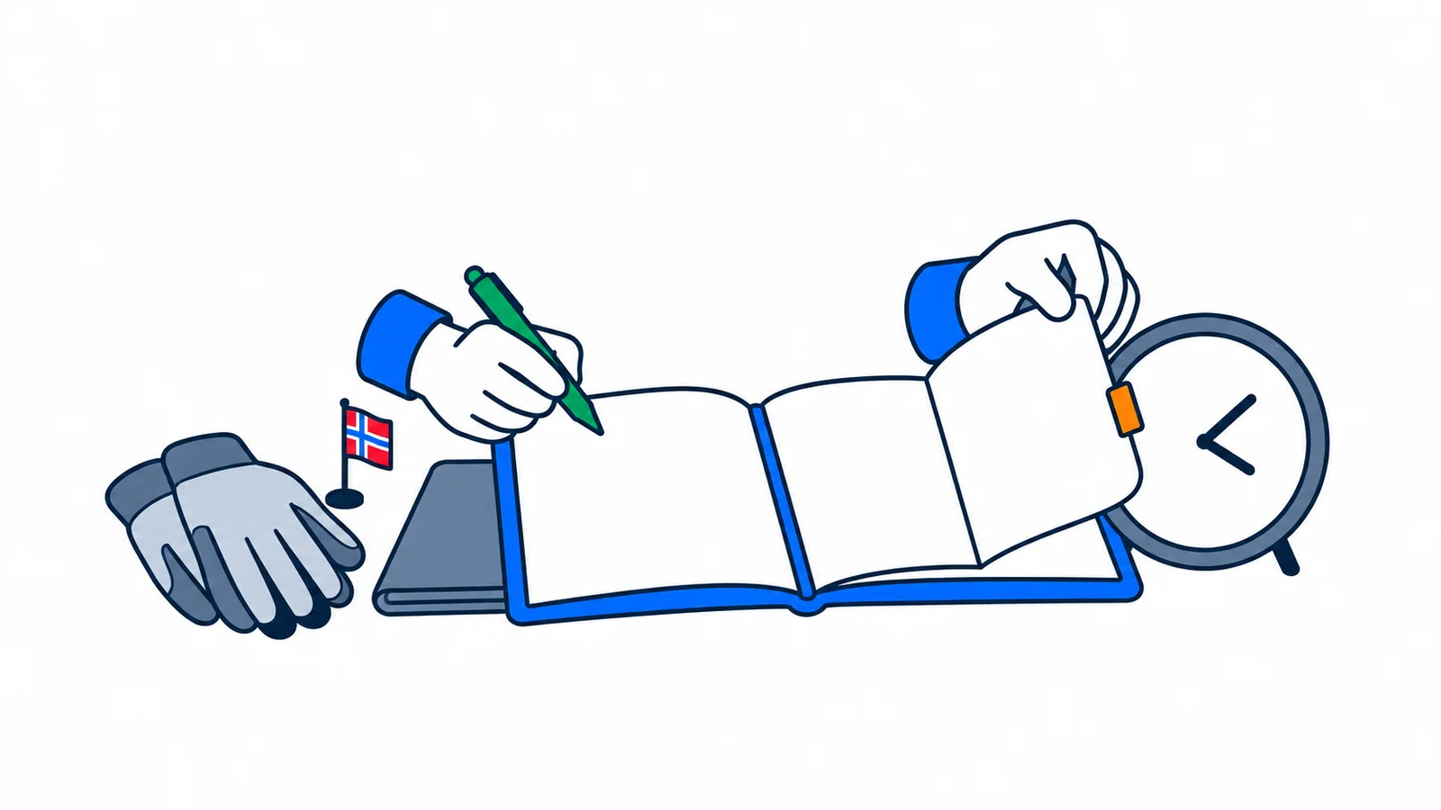 Illustration about Timesheets in Norway: record the hours you actually work