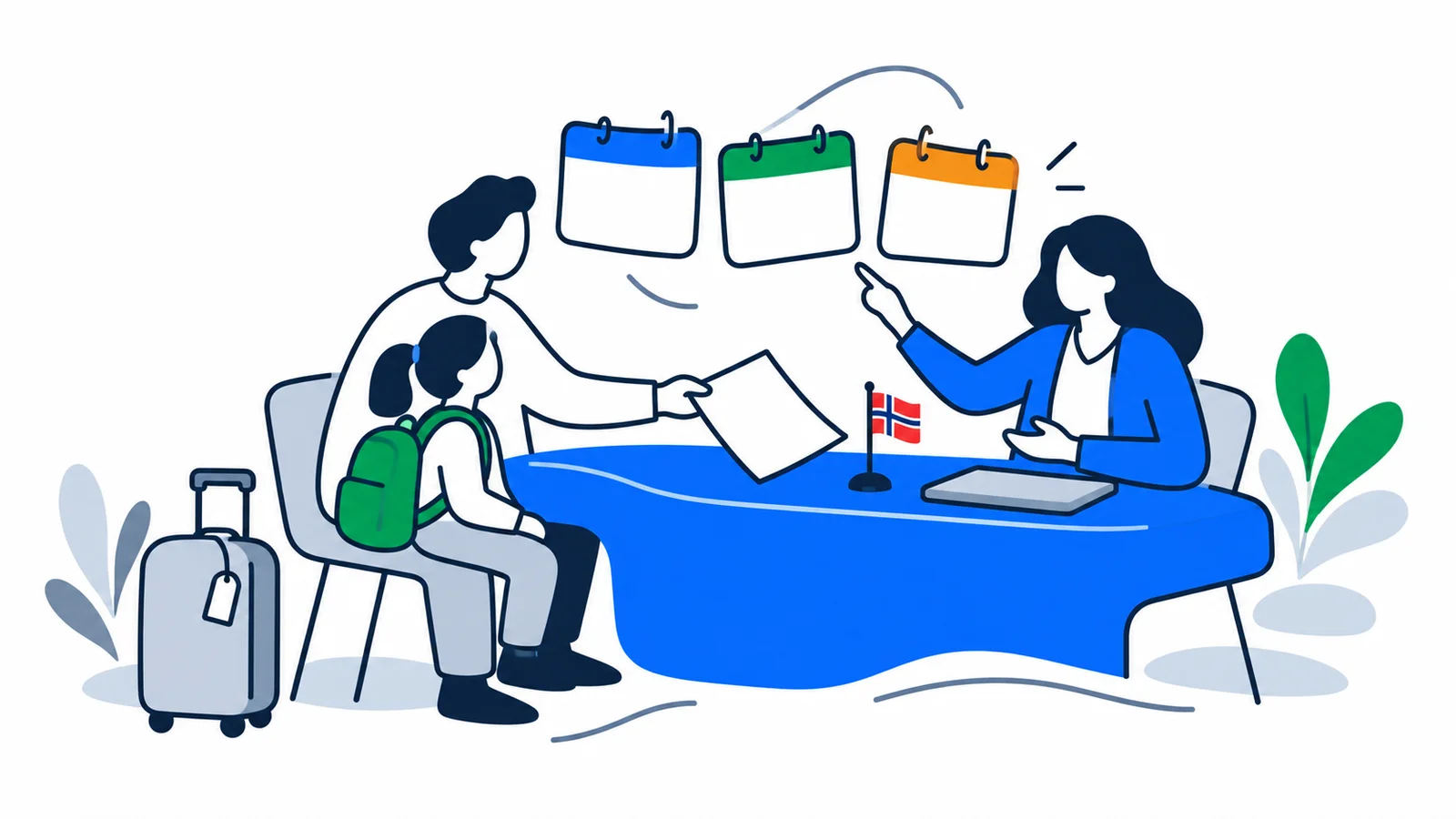 Illustration about School schedule and time off: apply before you travel