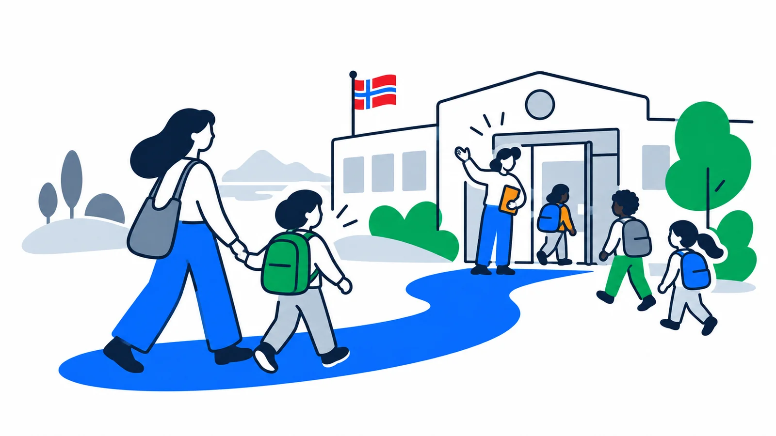 Illustration about School start in Norway: dates, age and enrollment
