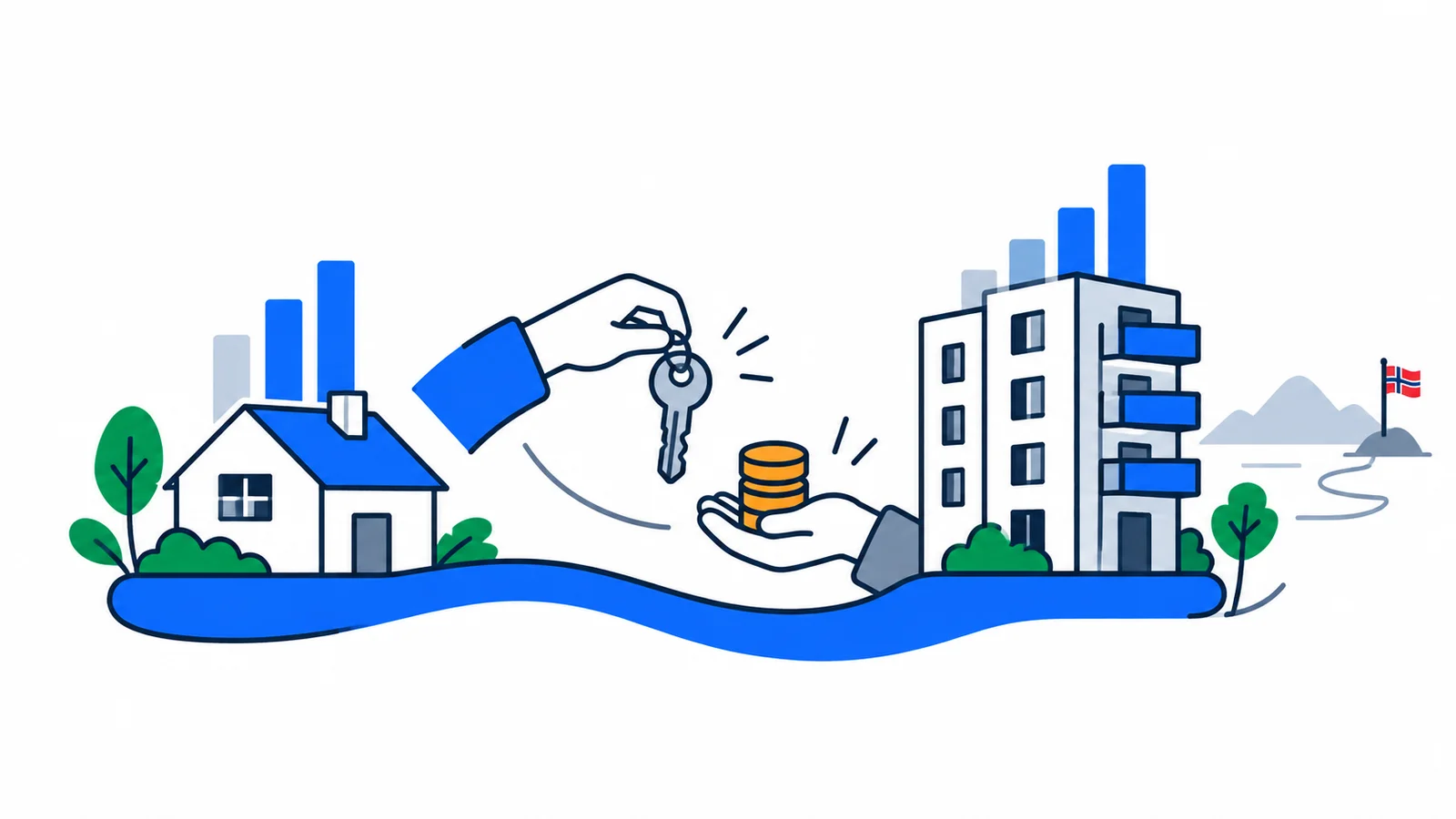 Illustration about Norway’s Housing Market: Ownership, Renting and Costs