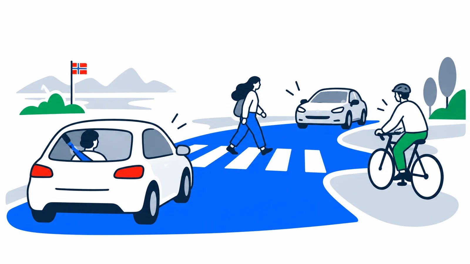Illustration about Traffic Rules in Norway: the rules you must know