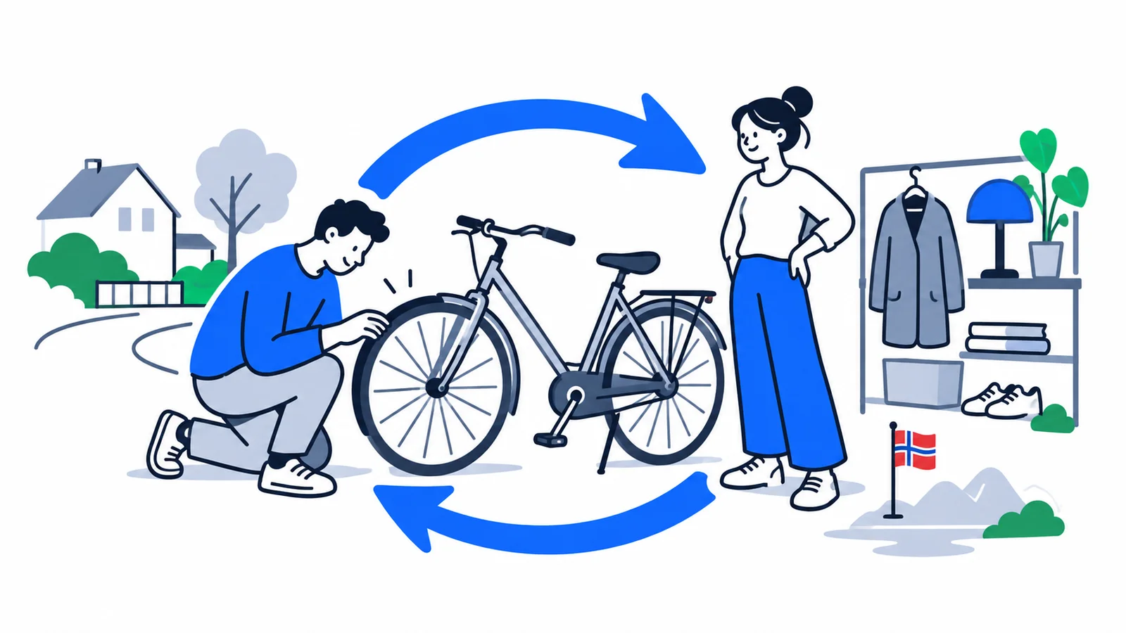 Illustration about Buying and selling secondhand in Norway: safe and tax-free