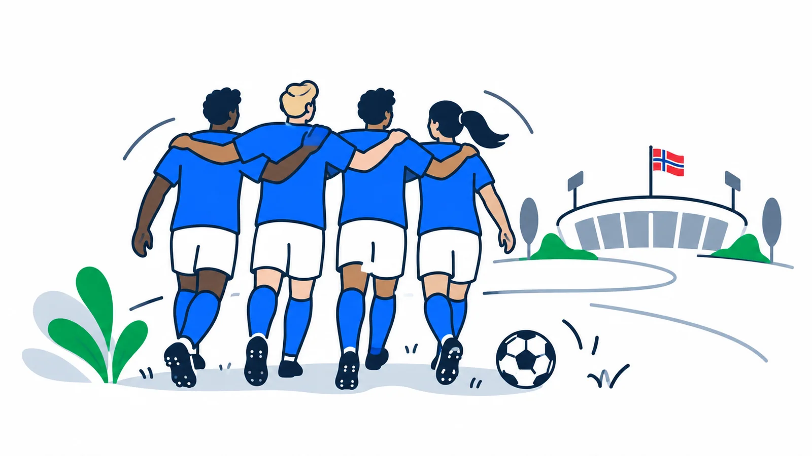 Illustration about Norway in the 2026 World Cup: who are the players with an immigrant background