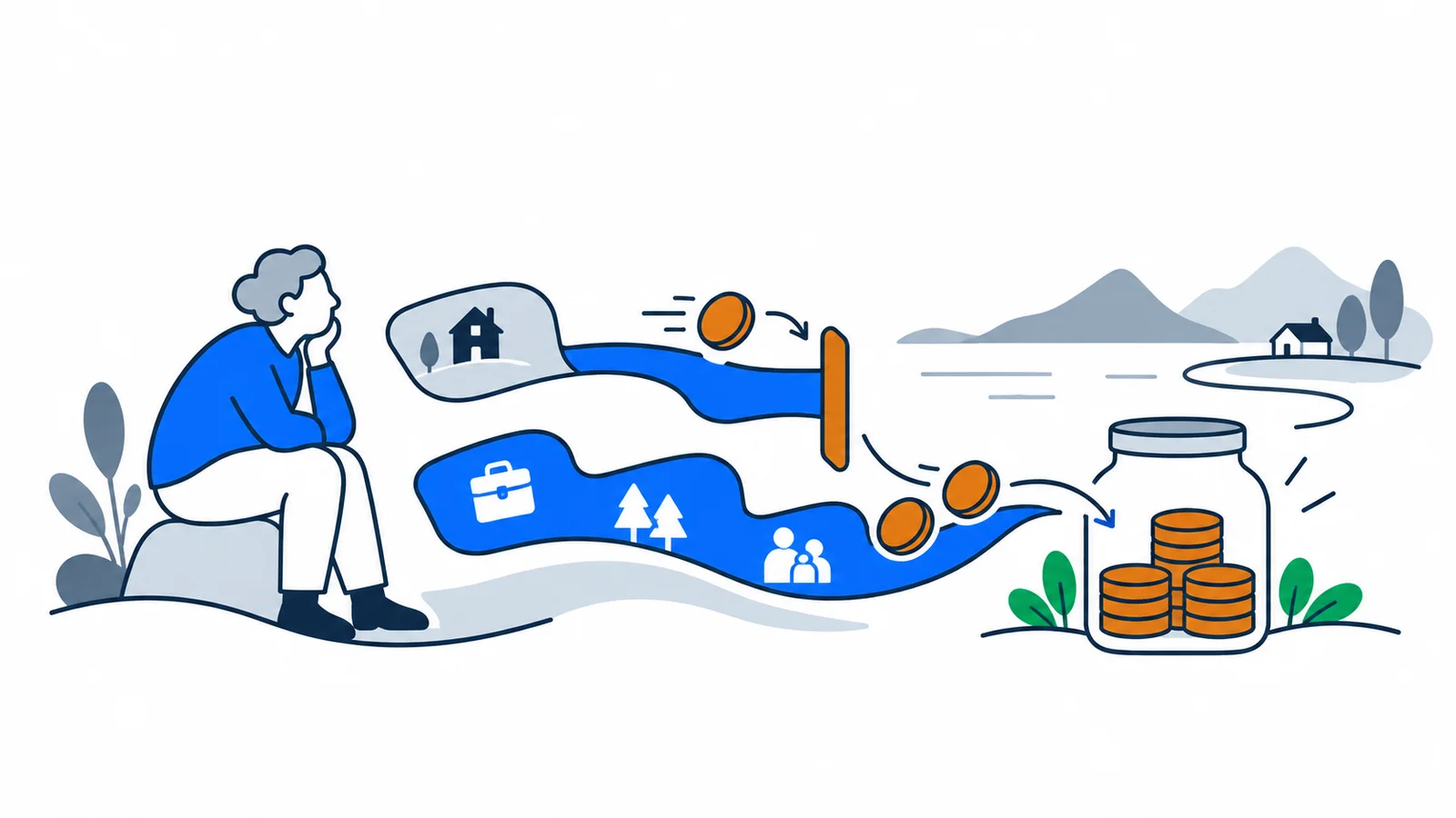 Illustration about Minimum pension 2026: 8,000 kroner increase based on contribution years