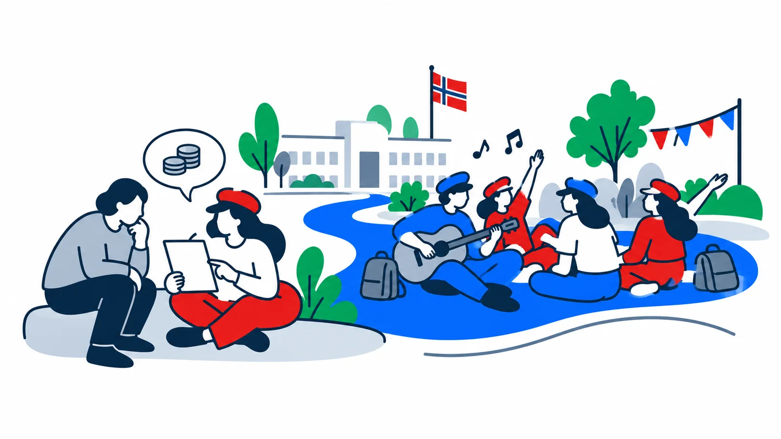 Illustrasjon om Russetiden i Norge: kostnad, nye regler og råd til foreldre