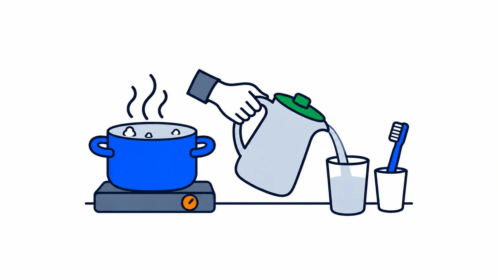 Illustration about Boil-water notice: what should you do with water at home