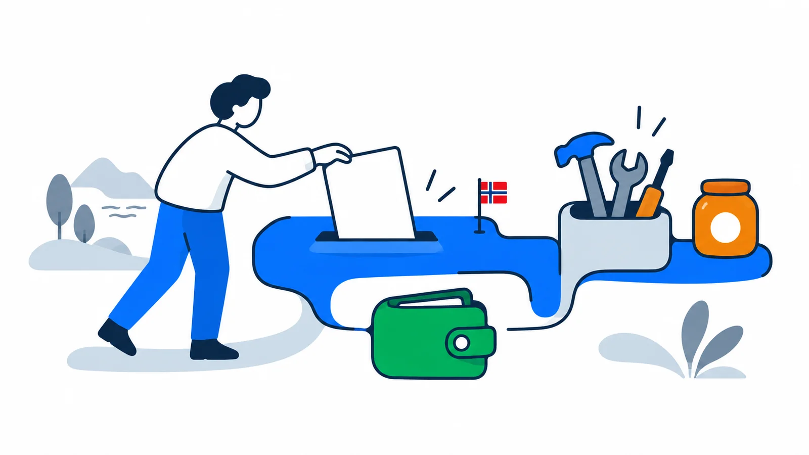 Illustration about Sole proprietorship (ENK): how to register in 2026