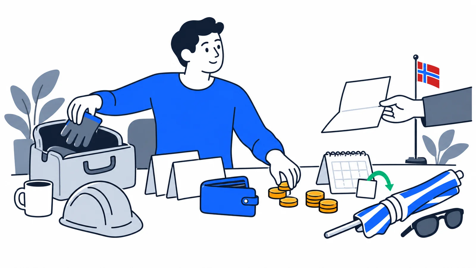 Illustration about Final pay settlement when you leave: wages and holiday pay