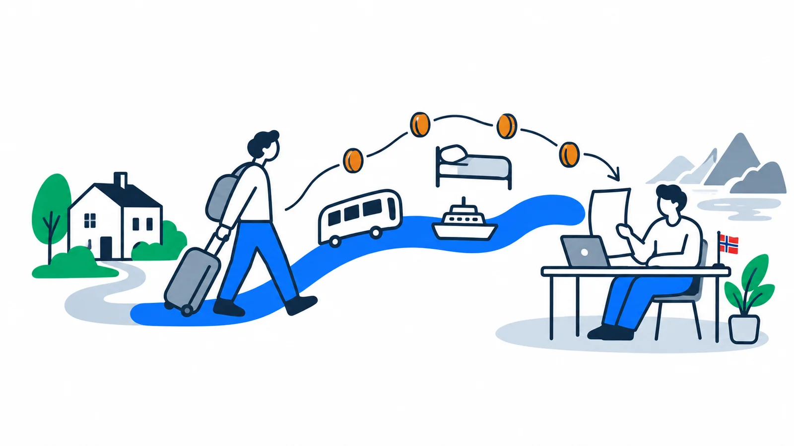 Illustration about Commuting deductions for EEA workers: money back