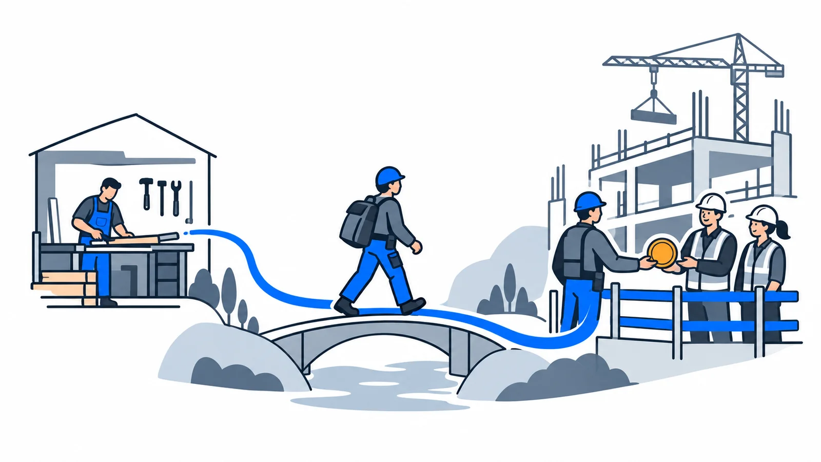 Illustration about Posted worker in Norway: rights and duties