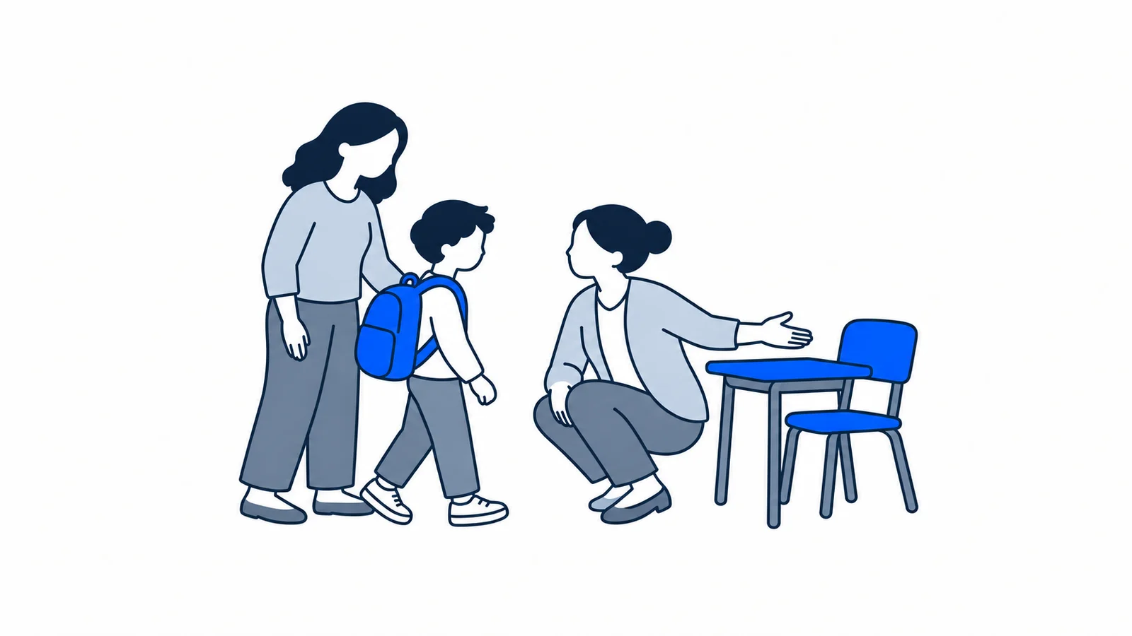 Illustration about School absence: how parents can ask for help