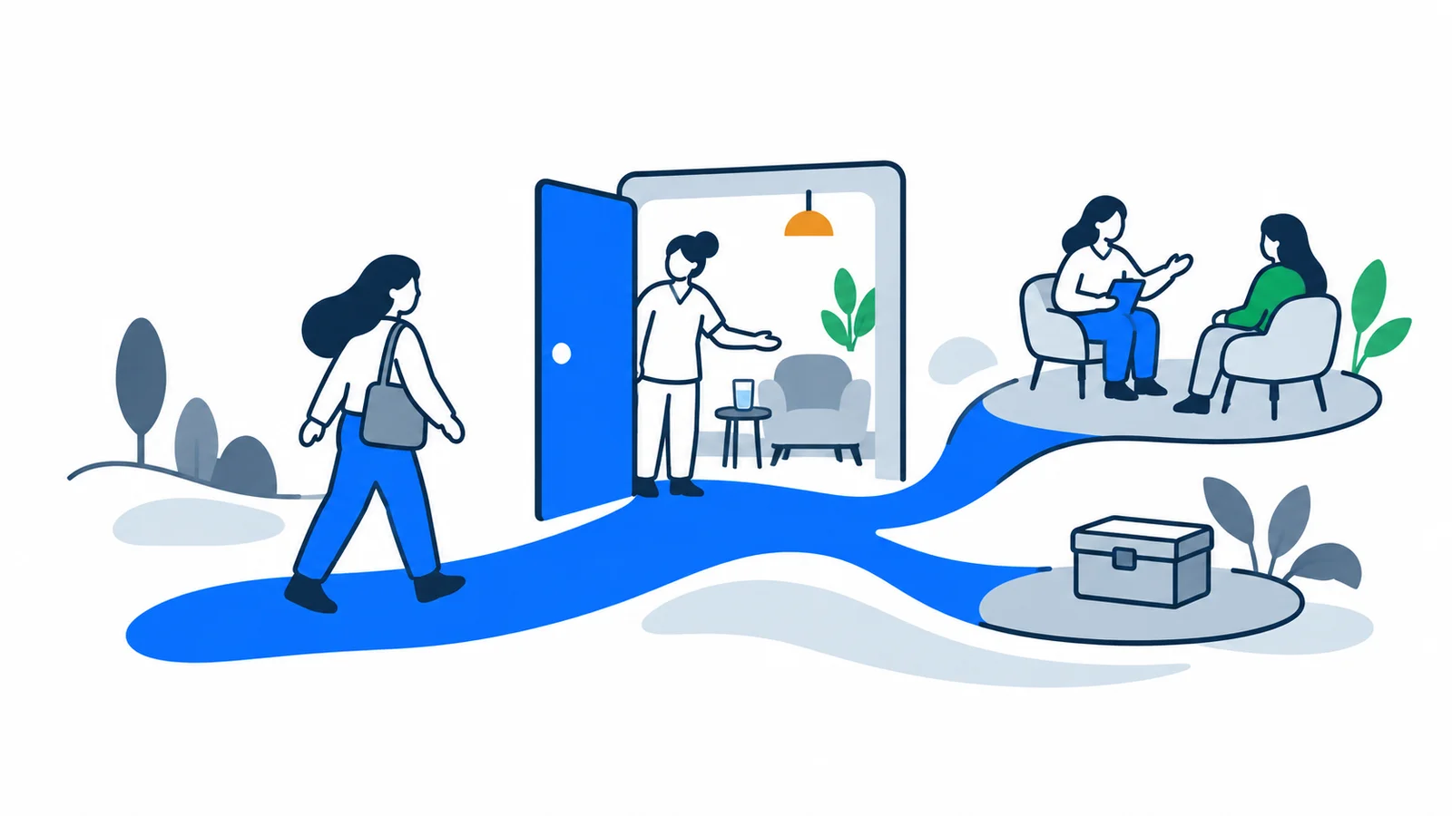 Illustration about Sexual assault centre: free help after an assault