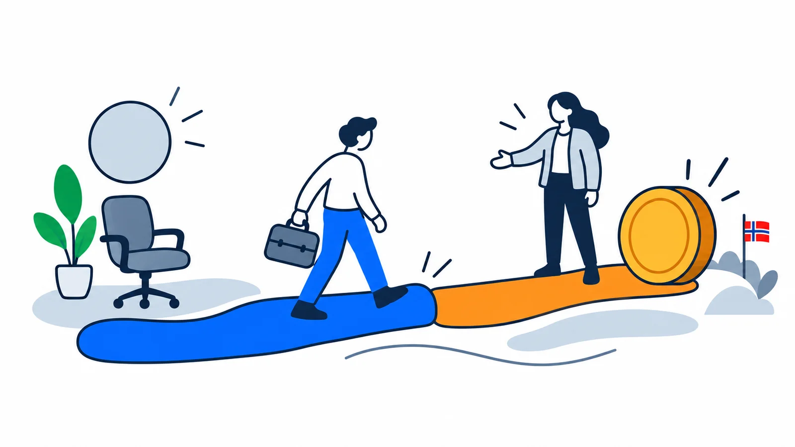 Illustration about Working hours and overtime in Norway: rules, limits and payment