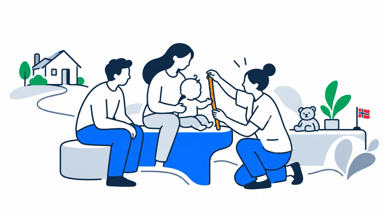 Illustration about Health Centre for Babies (0–5 Years): Check-ups and Free Help