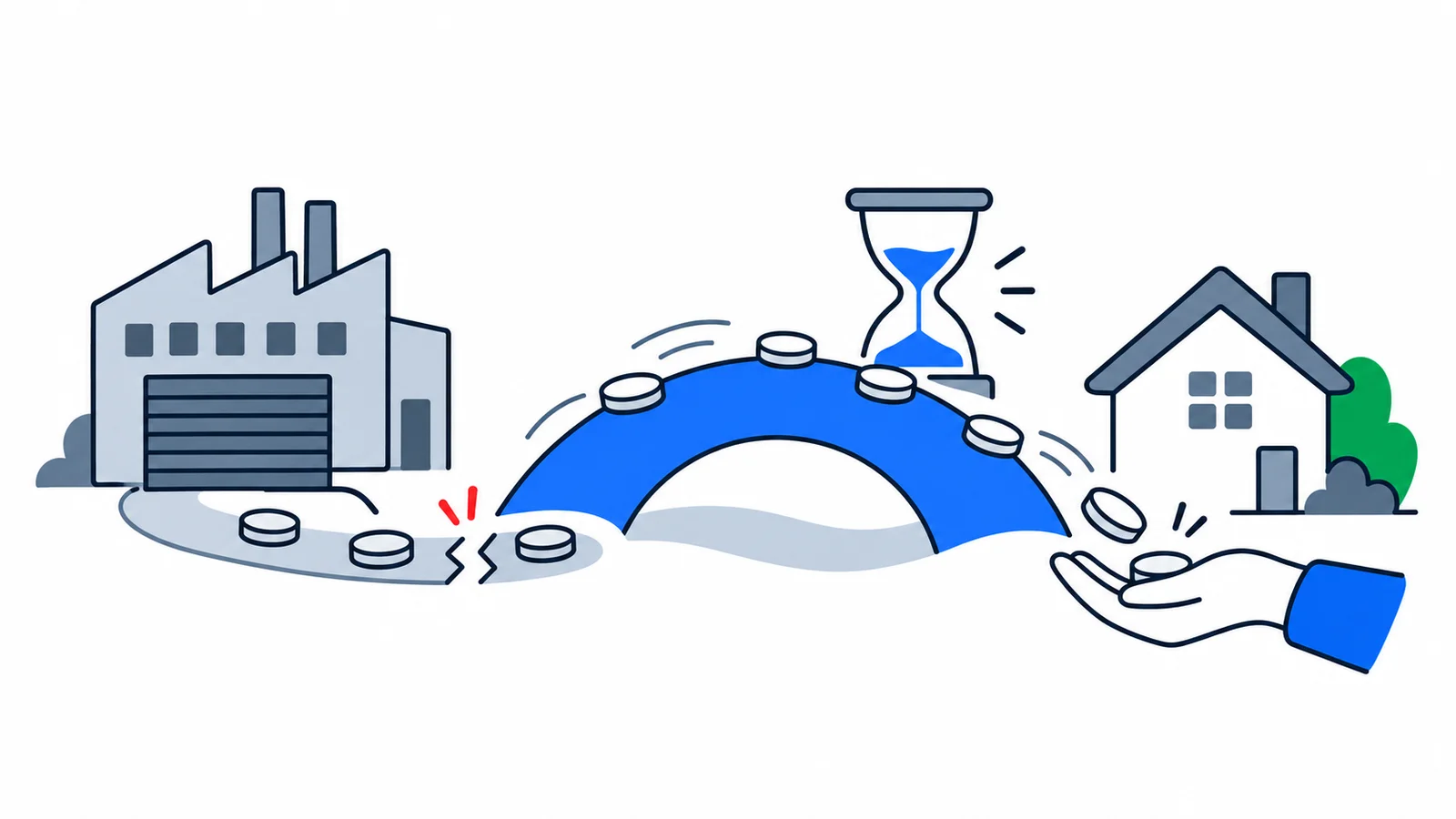 Illustration about What happens if your employer goes bankrupt? The wage guarantee scheme