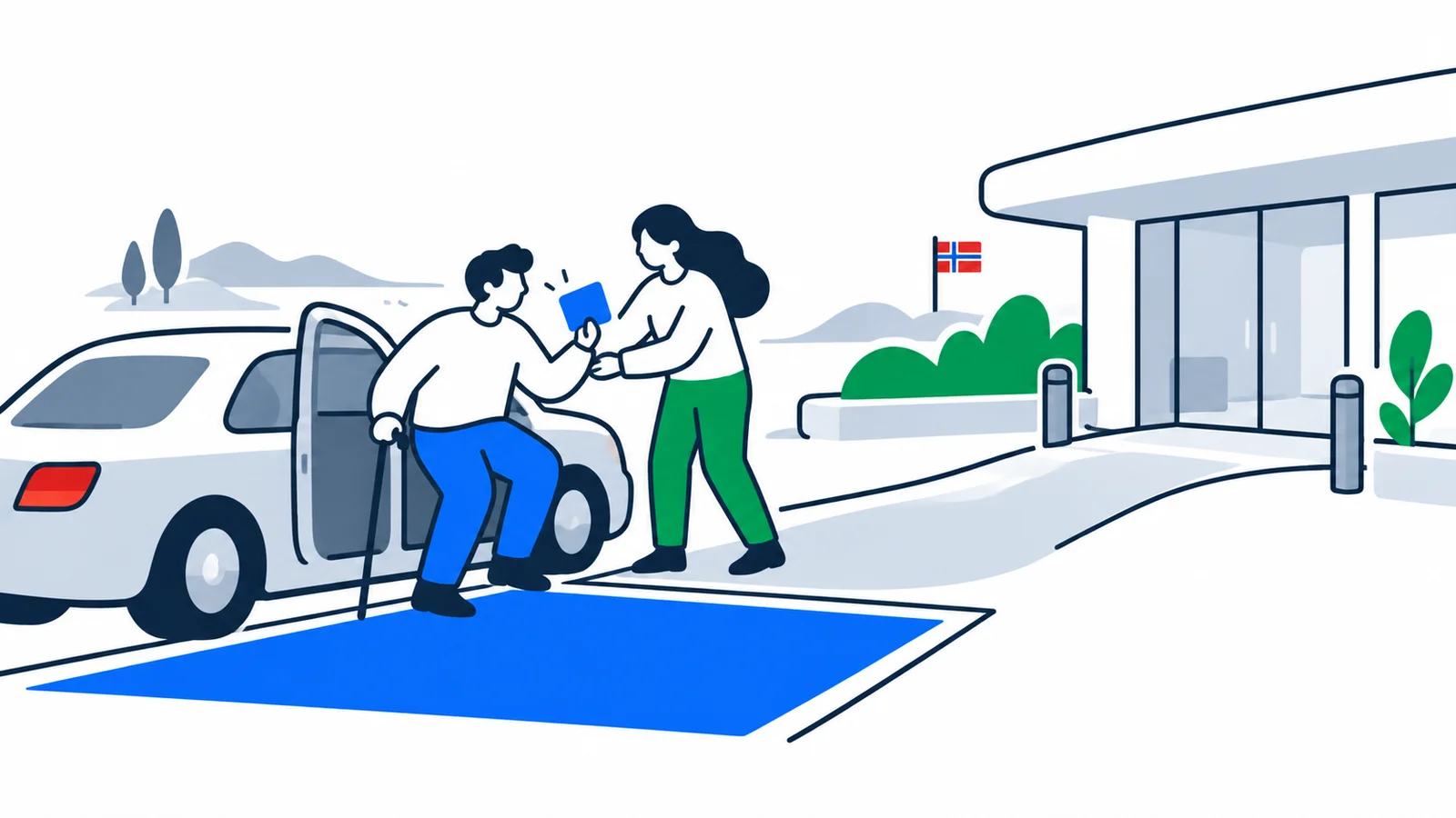 Illustration about Parking permit for people with reduced mobility (HC card): requirements and how to apply
